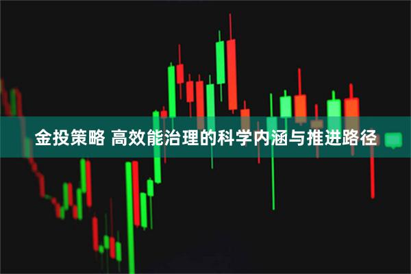 金投策略 高效能治理的科学内涵与推进路径